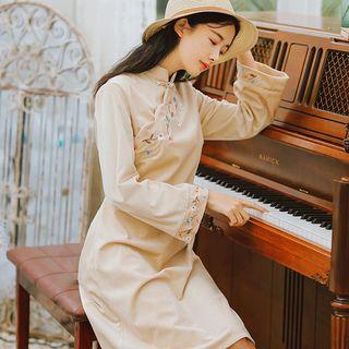 Traditional Chinese Long-sleeve Embroidered Dress