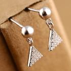 Sterling Silver Triangle Drop Earrings