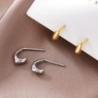 Geometric Sterling Silver Open Hoop Earring