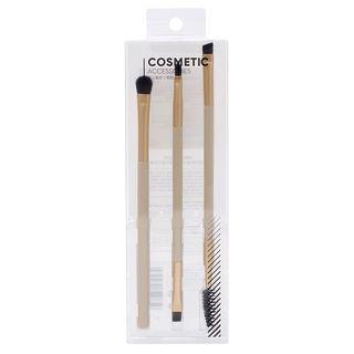 Set Of 3: Makeup Brush Set Of 3 - Pvc - Off-white - One Size