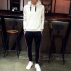 Set: Contrast Trim Hoodie + Sweatpants