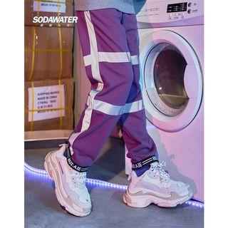 High-waist Straight-cut Sweatpants