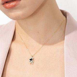 Bear Pendant Alloy Necklace Necklace - Gold - One Size