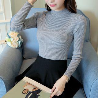 Mock Neck Knit Pullover