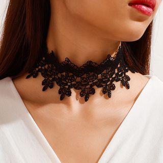 Lace Choker 3715 - Black - One Size