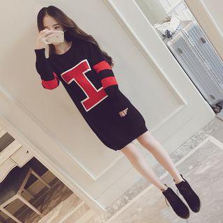 Color Block Sweatshirt Dress