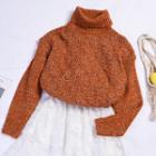 Turtleneck Sweater Brown - One Size