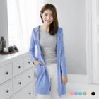 Solid Color Hooded Long Coat