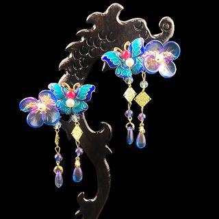 Butterfly Hair Claw Set G53 - 1 Pair - Multicolour - One Size