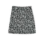 Leopard Print Slim-fit Skirt