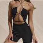 Halter Cutout Romper