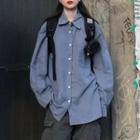Plain Shirt Airy Blue - One Size