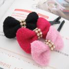 Diamond Bow Hair Pin -red Series One Size