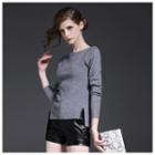 Dip Back Knit Pullover