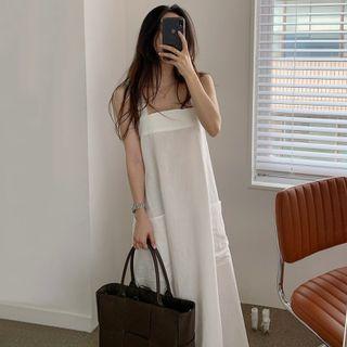 Wide Strap Maxi A-line Dress