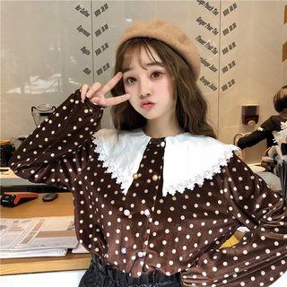 Polka Dot Velvet Shirt