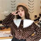 Polka Dot Velvet Shirt