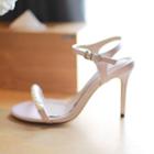 Faux-pearl Strap High-heel Sandals