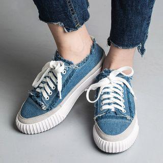 Panel Fray Sneakers