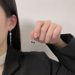Asymmetrical Cherry Drop Earring 1 Pair - Silver - One Size