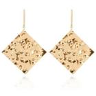 Square Drop Earring 1 Pair - Gold - One Size