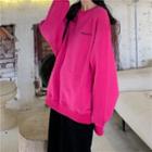 Embroidered Long-sleeve Oversize Hoodie