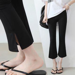 Slit-hem Boot-cut Jeggings