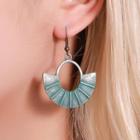 Retro Alloy Dangle Earring 1 Pair - 01 - 9914 - Green - One Size