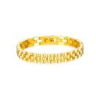 Fashion Simple Plated Gold Geometric 316l Stainless Steel Bracelet 8mm Golden - One Size