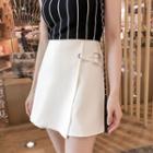 Square Buckled A-line Skort