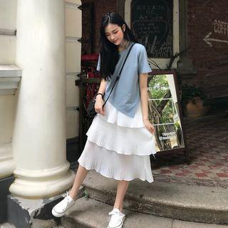Asymmetric T-shirt / Layered Tank Dress