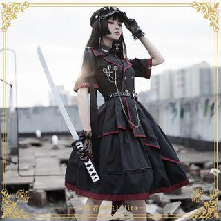 Short-sleeve A-line Dress / Hat