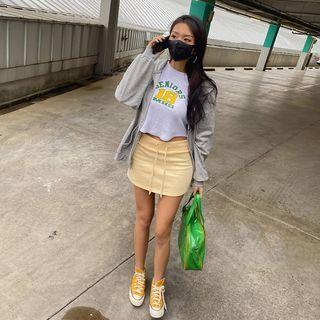Basic Boxy Zip-up Hoodie