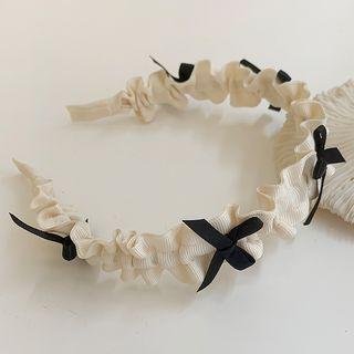 Bow Ruffle Fabric Headband
