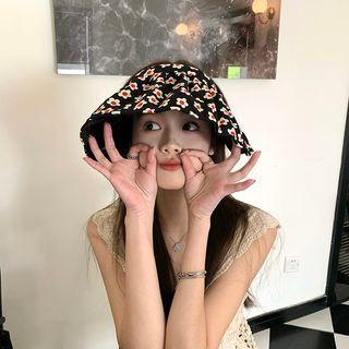 Floral Ruffle Brim Sun Hat