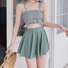 Gingham Smocked Bikini