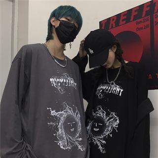 Long-sleeve Sun Print T-shirt