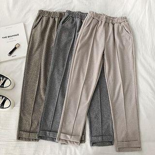 Roll-up Acrylic High-waist Cropped Pants