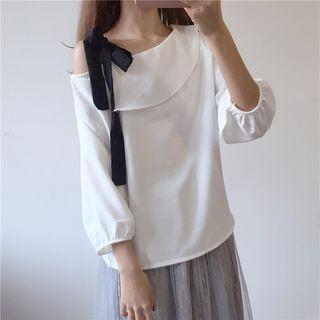 3/4-sleeve Ribbon Top