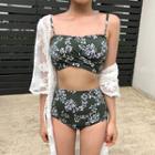 Floral High Waist Bikini