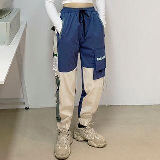 Color Block Panel Cargo Joggers