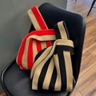 Striped Knit Shopping Bag