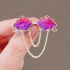 Cloud Chain Brooch Ly2367 - Purple & Gold - One Size