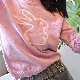 Printed Oversize Knit Top