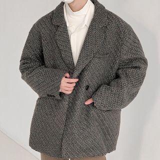 Woven Double-breasted Blazer