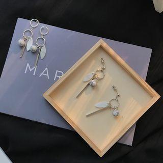 Marble Print Bar Drop Earrings