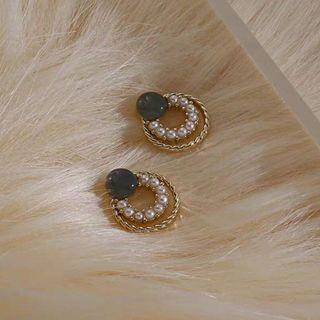 Faux Pearl Resin Alloy Earring