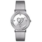 Swarovski Crystal Bling Heart Stainless Steel Watch (limited Edition) 1 Pc
