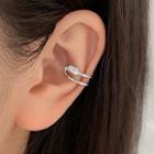 Cz Layered Ear Cuff 1 Pc - Silver - One Size