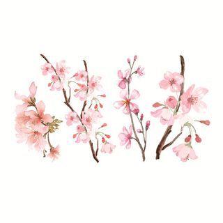 Flower Print Waterproof Temporary Tattoo Pink - One Piece